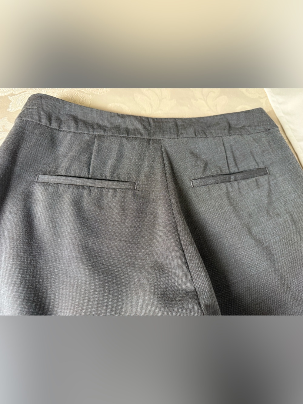REISS Grey Wool Blend Tailored Cropped Cuff Trousers Pants US 4 - Picture 8 of 11